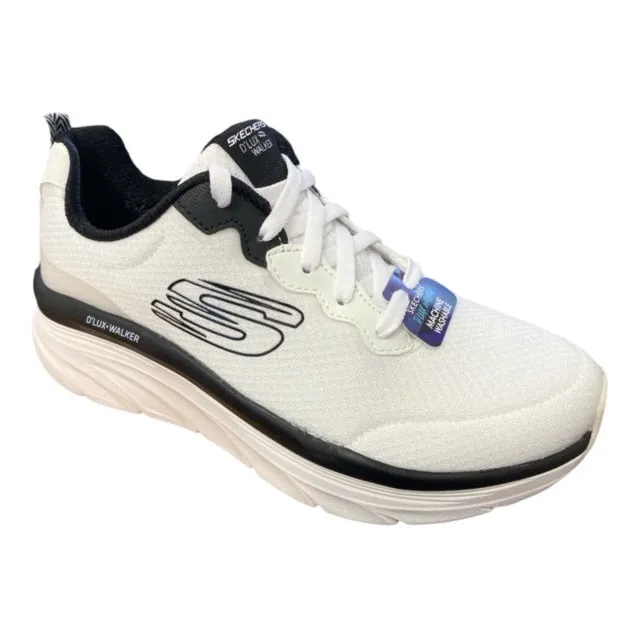 Skechers scarpa da walking da uomo D'Lux Walker Be Easy 149319/WBK bianco-nero Hyper Elastic Compound