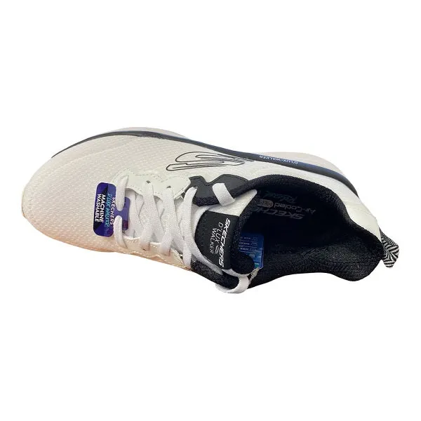 Skechers scarpa da walking da uomo D'Lux Walker Be Easy 149319/WBK bianco-nero Compression Activated Foam