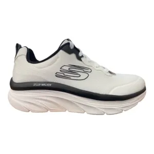 Skechers scarpa da walking da uomo D'Lux Walker Be Easy 149319/WBK bianco-nero Wide Fit Option