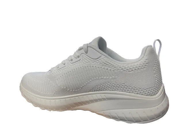 Skechers scarpa sneakers da donna Bob Squad Chaos Face Off 117209/OFWT bianco latte Slip   Resistant