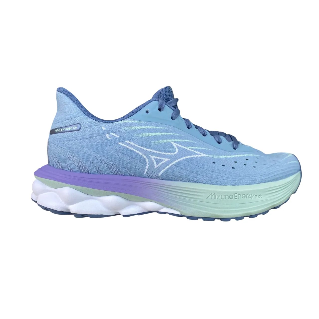 Mizuno scarpa da corsa da donna Wave Skyrise 6 J1GD250921 grigioceleste-menta-viola street shoes