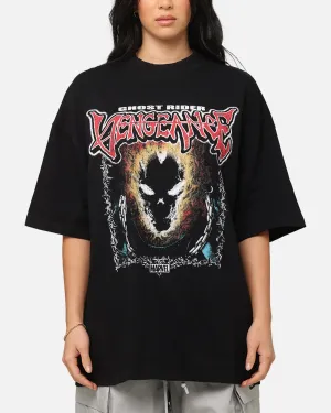 V neck style shopping Loiter Marvel Ghost Rider Mock Neck T-Shirt Black