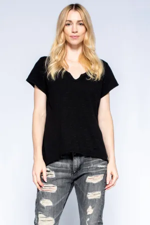 Perfect Fit Wear Easy Boyfriend Fit Low Scoopy Neck Tee