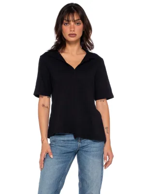 Femme Shifted Polo Essential Casual Wool combination