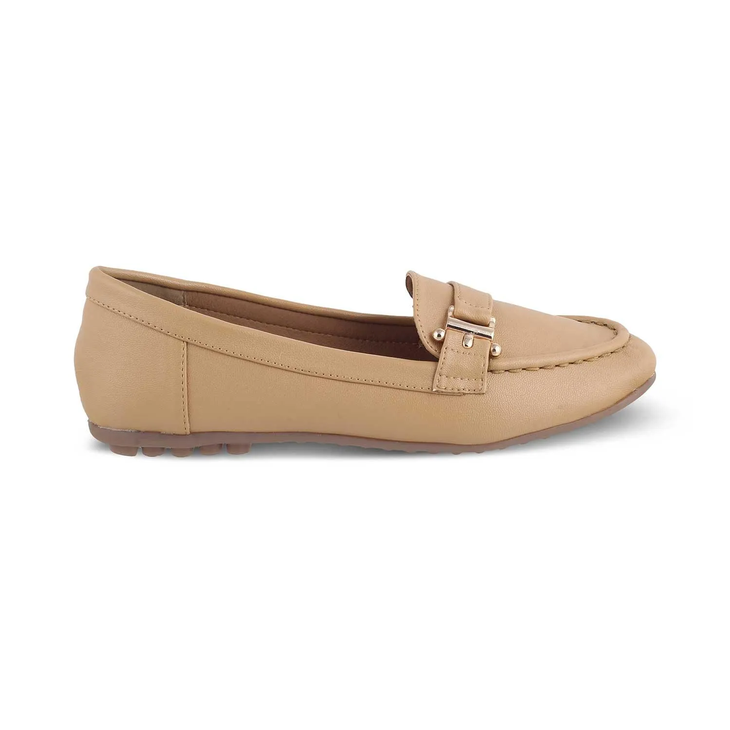 The Lativa Beige Women's Dress Loafers Tresmode Perfect Fit Step Safe