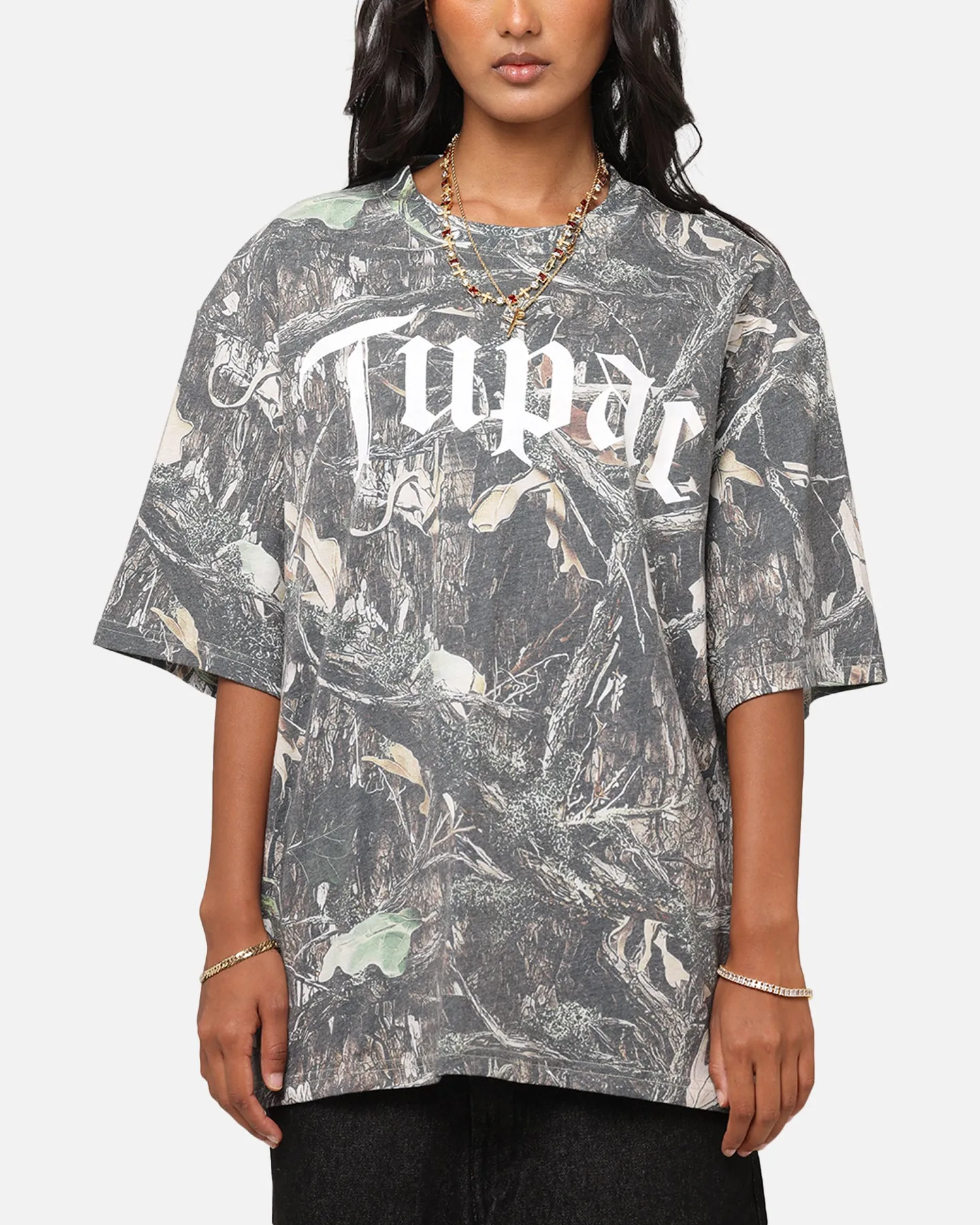 Tupac Realtree T-Shirt Camo Street Outfit Chic Fashion