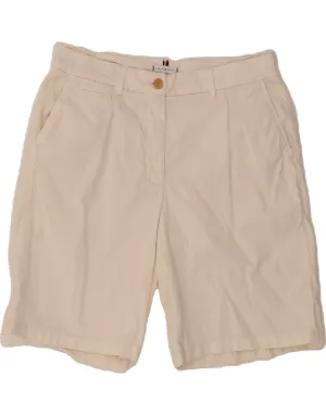 TOMMY HILFIGER Womens Chino Shorts UK 12 Medium W32 White Cotton Dynamic Tension Control Travel Fit