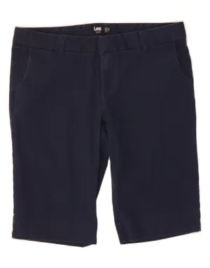 LEE Womens Bermuda Shorts US 11 Large W31 Navy Blue Cotton RecycledPolyester