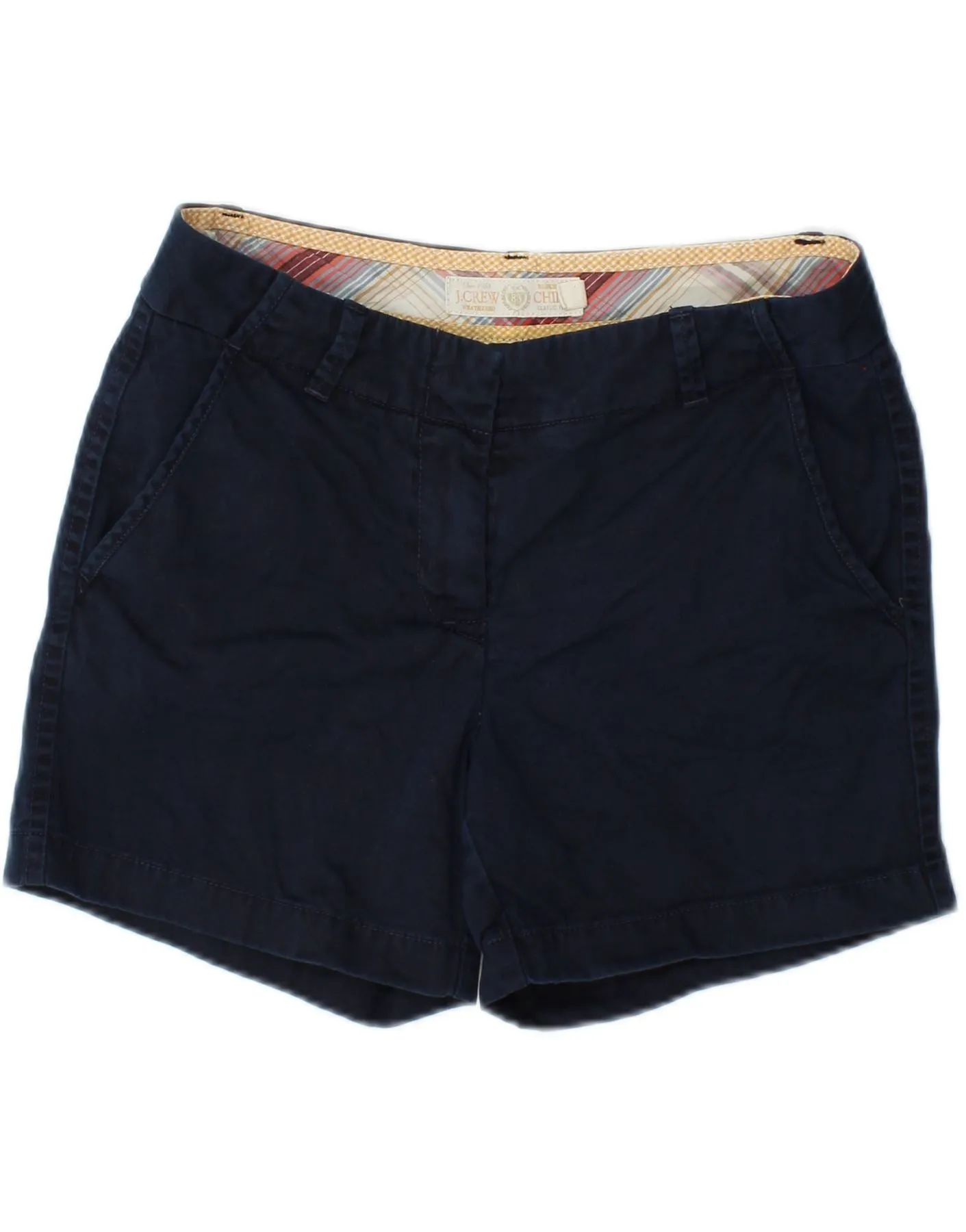 Quick Access Zip Pockets J. CREW Womens Broken In Chino Shorts US 4 Small W30 Navy Blue Cotton