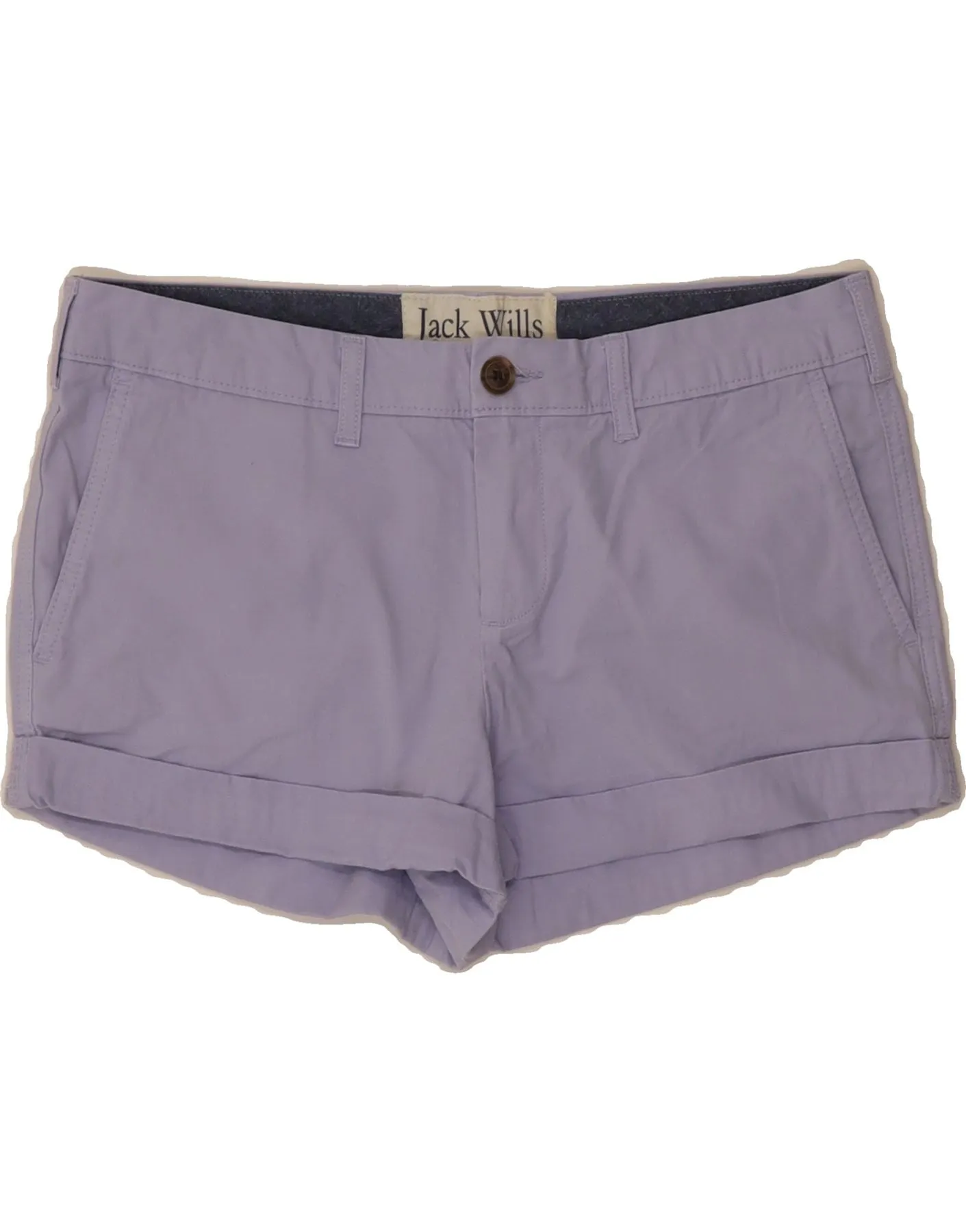 JACK WILLS Womens Chino Shorts UK 10 Small W32 L2 Purple Cotton Quick Access Cargo Pockets Fade Resistant Dye