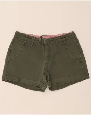 LEE Womens Casual Shorts US 4 Small W28  Khaki Cotton cyclists club wear