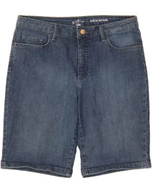LEE Womens Riders Mid Rise Denim Shorts US 14 XL W34 Blue Cotton school clothing