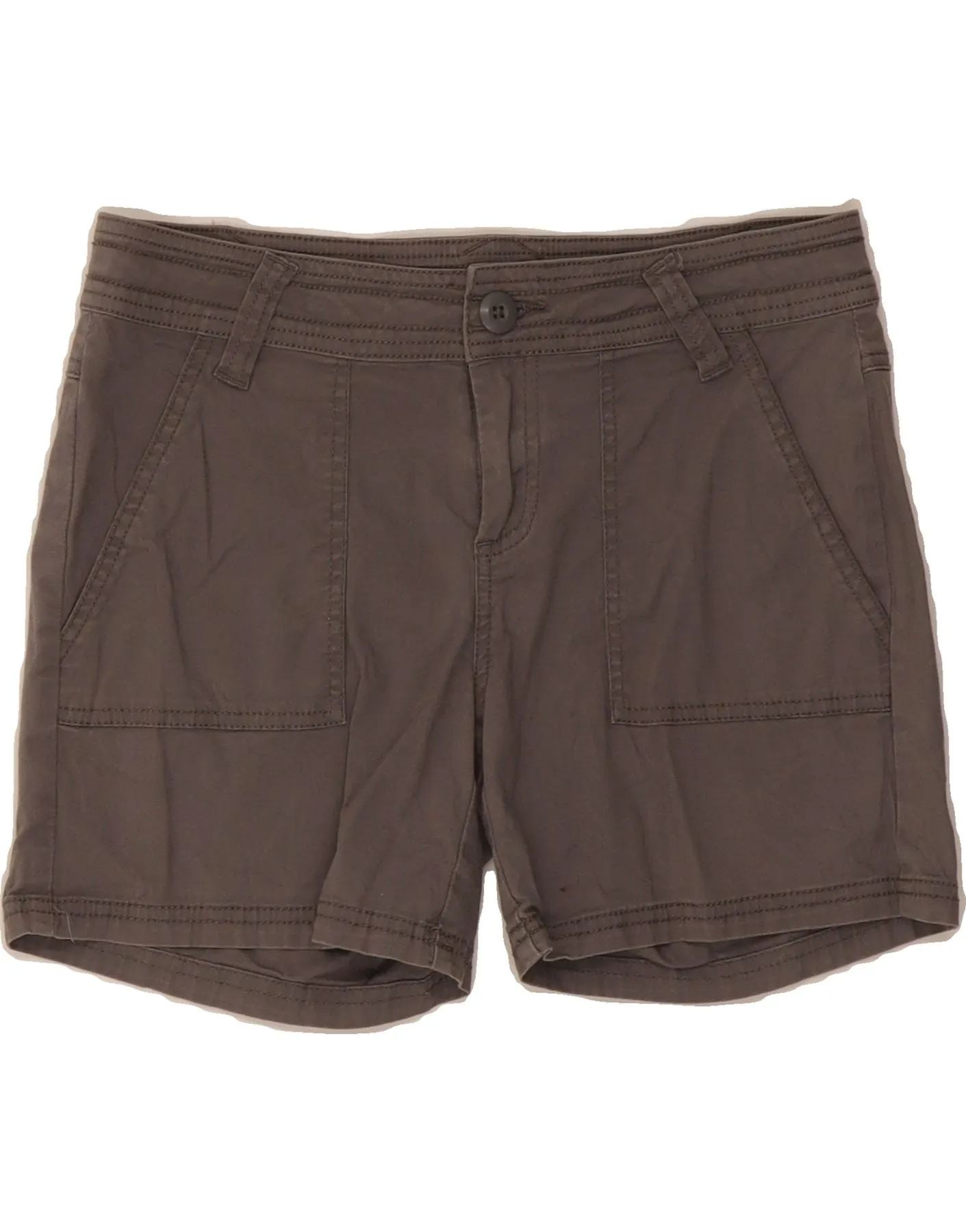 Beach essential ElasticHem PRANA Womens Chino Shorts US 4 Small W30  Grey Cotton