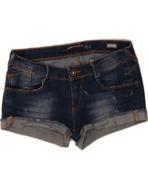 ZARA Womens Low Waist Denim Shorts EU 38 Small W28  Blue Cotton Weekend Outfit fitness industry