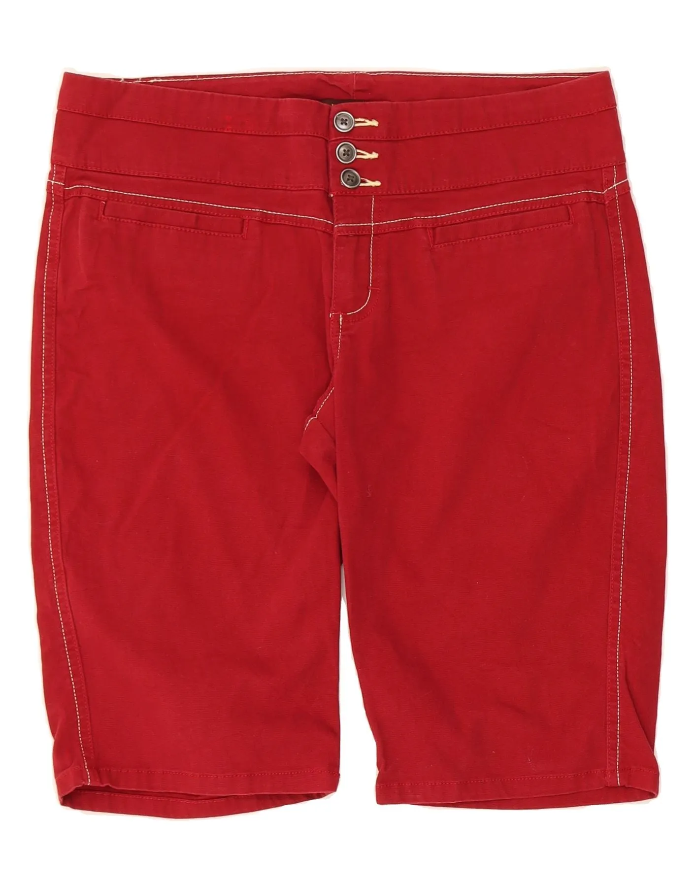 Tagless Design Quick Dry Fit LEE Womens Low Waist Casual Shorts US 10 Large W32 Red Cotton