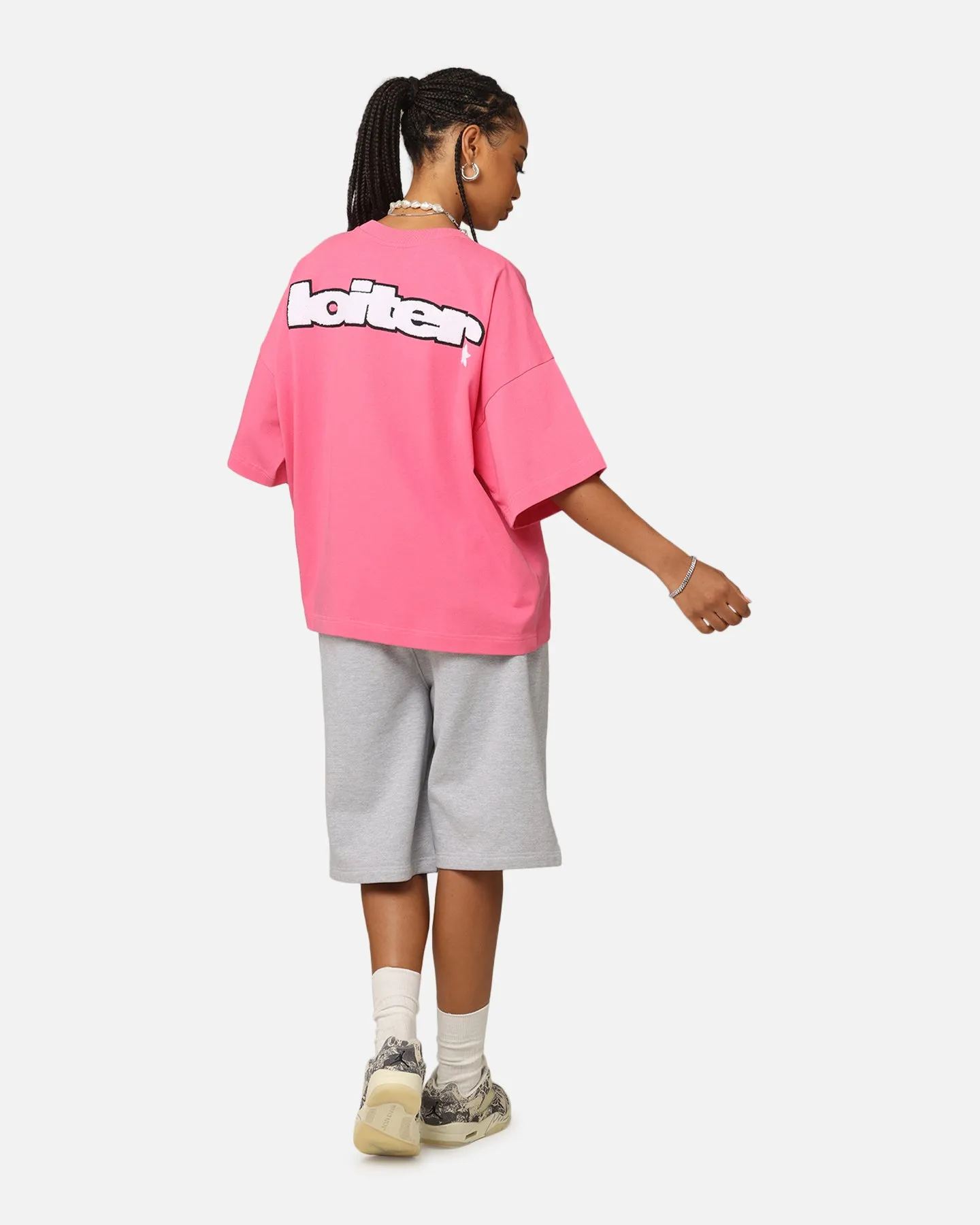 Ethically Sourced Cotton Casual All-Day Loiter Premium Essentials Boxy T-Shirt Pink