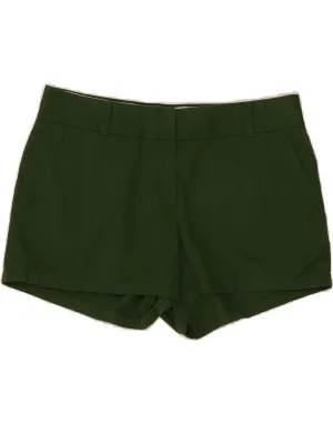 J. CREW Womens Chino Shorts US 6 Medium W30  Green Cotton Light Stretch