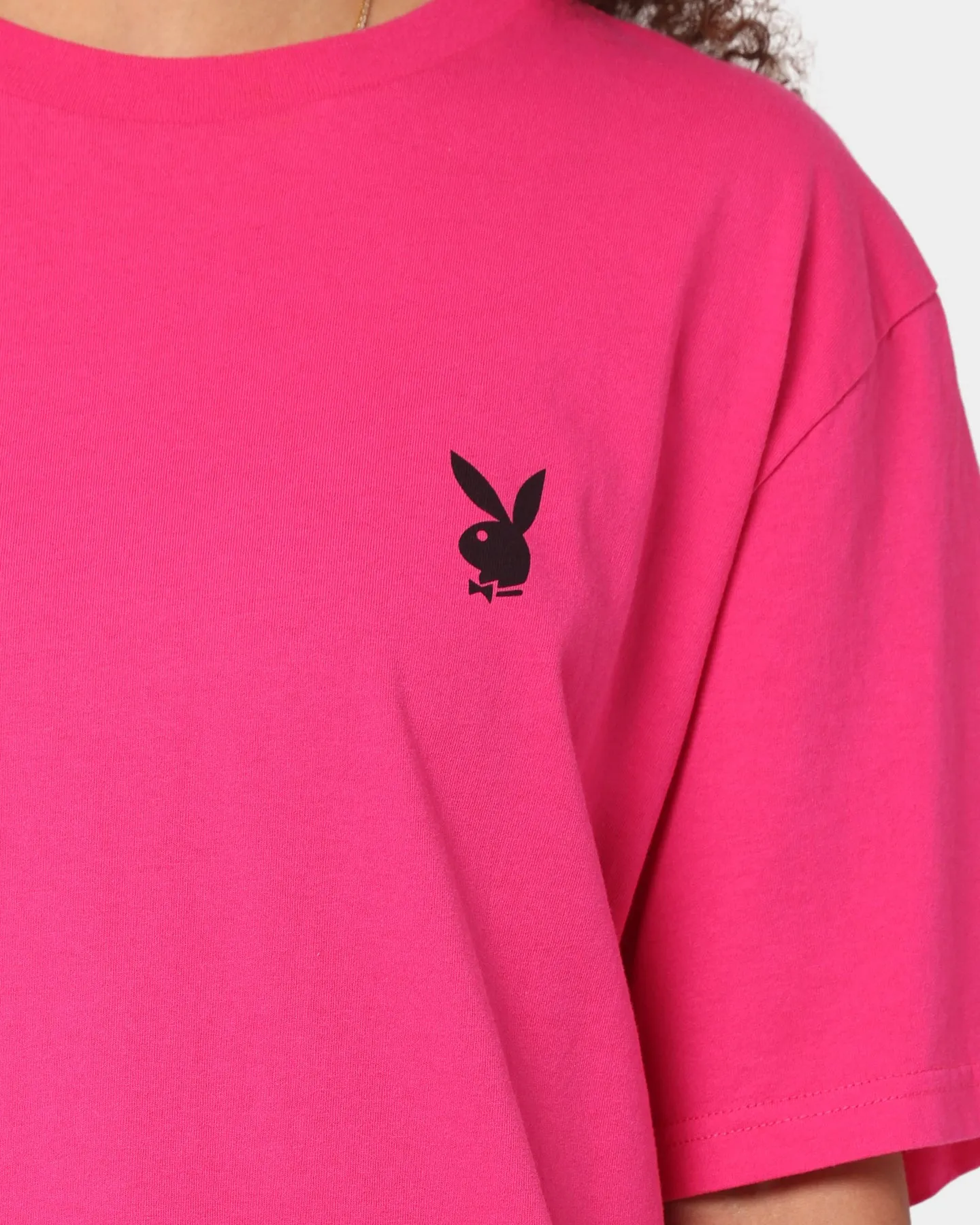 Playboy Stack T-Shirt Hot Pink Classic Comfort Style Skinny Fit