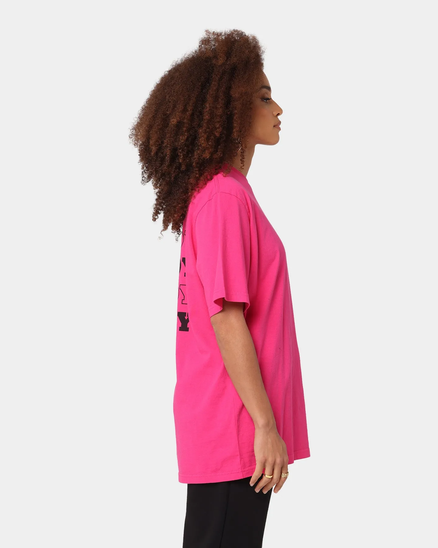 EcoFriendlyMaterial Heather Jersey Material Playboy Stack T-Shirt Hot Pink
