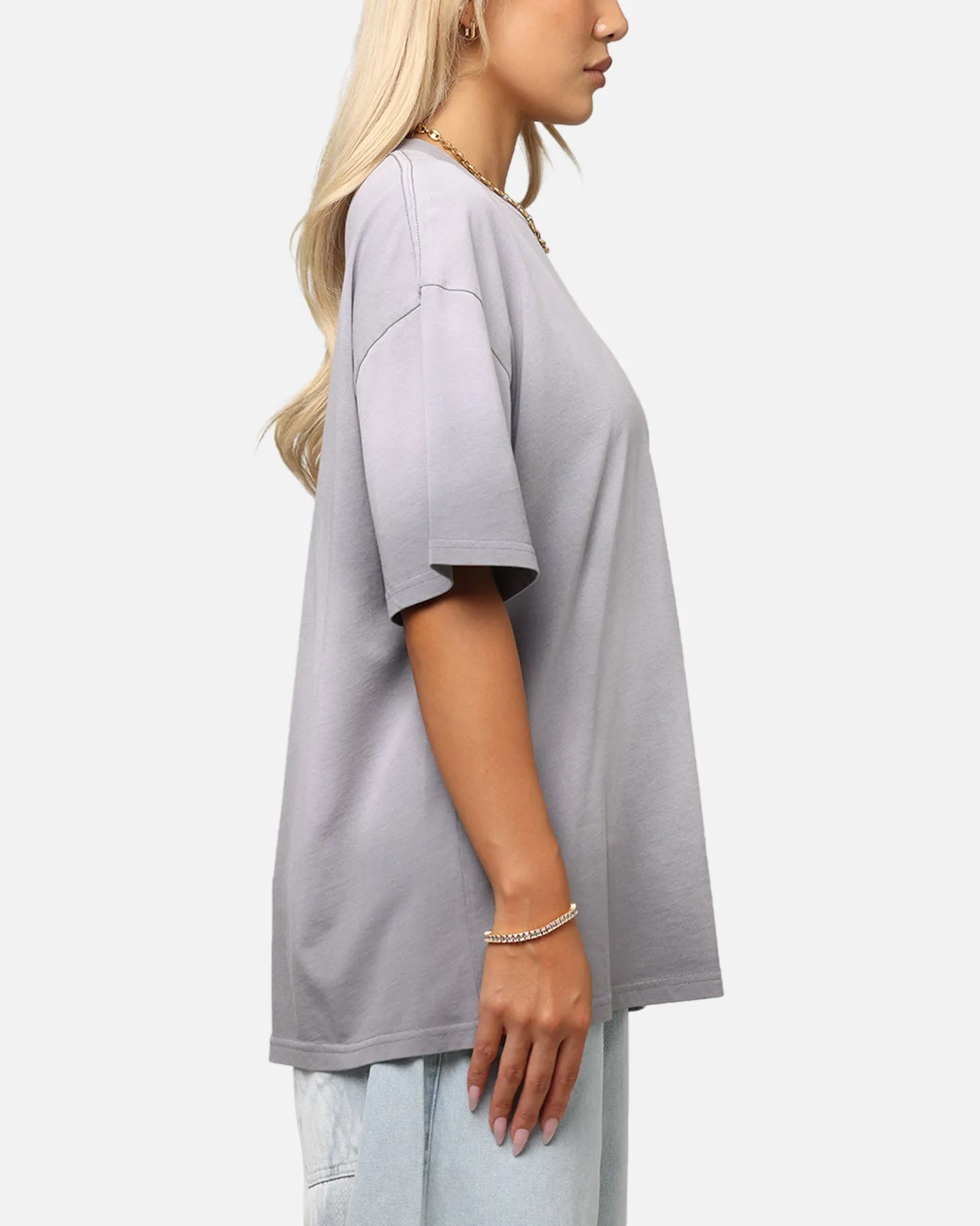 Culture Kings Sunfade T-Shirt Grey Crew neck classic