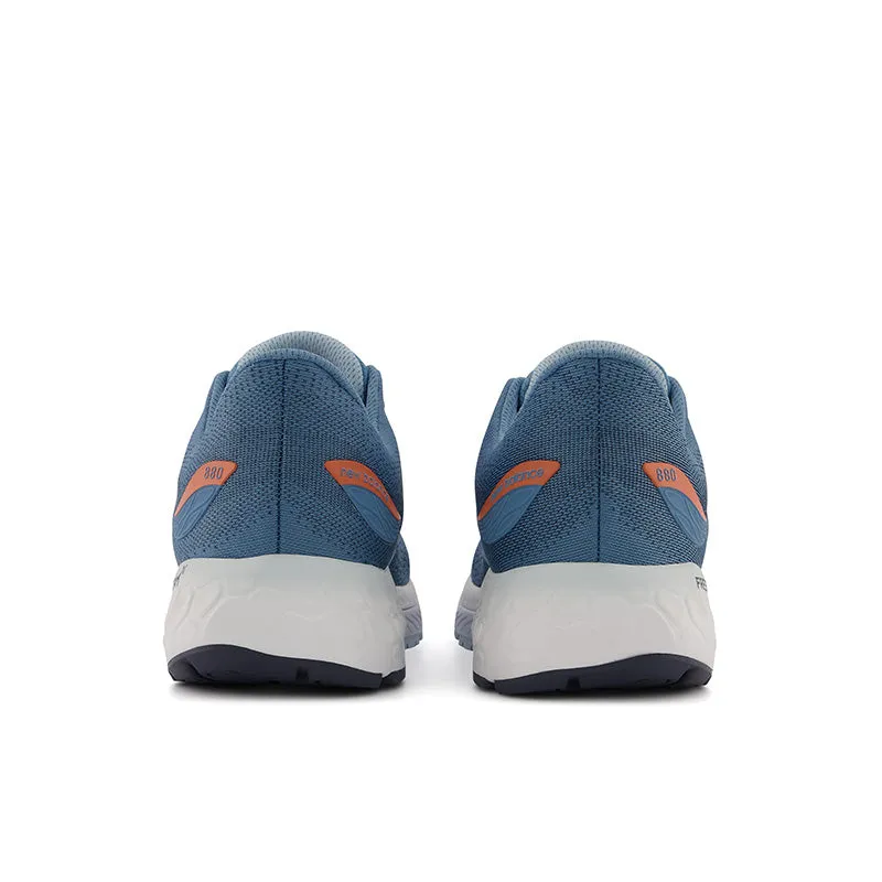 Fresh Foam X 880v12 - Spring Tide with Vibrant Orange and Morning Fog - Men's road - running - shoes Stretch Knit Fabric