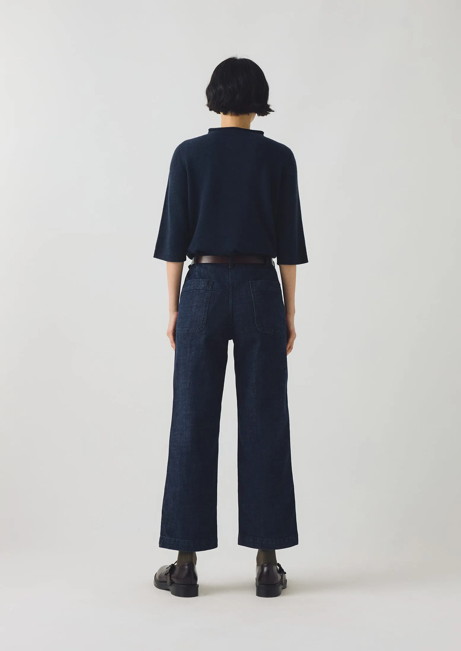 Ashley Organic Cropped Jeans | Indigo Stain Release Finish