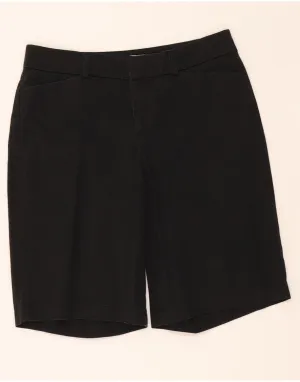 DOCKERS Womens High Waist Casual Shorts US 8 Medium W32  Black Cotton Quick Response Fit