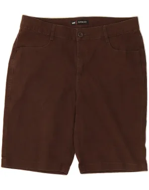 Freedom Stretch Quick Absorption LEE Womens Classic Fit Casual Shorts US 12 Large W32 Brown Cotton