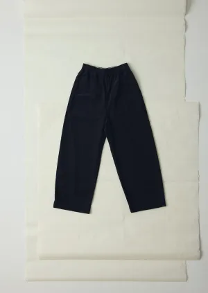 Organic Cord Barrel Leg Pants | Charcoal Perfectly Relaxed Bold Waistband