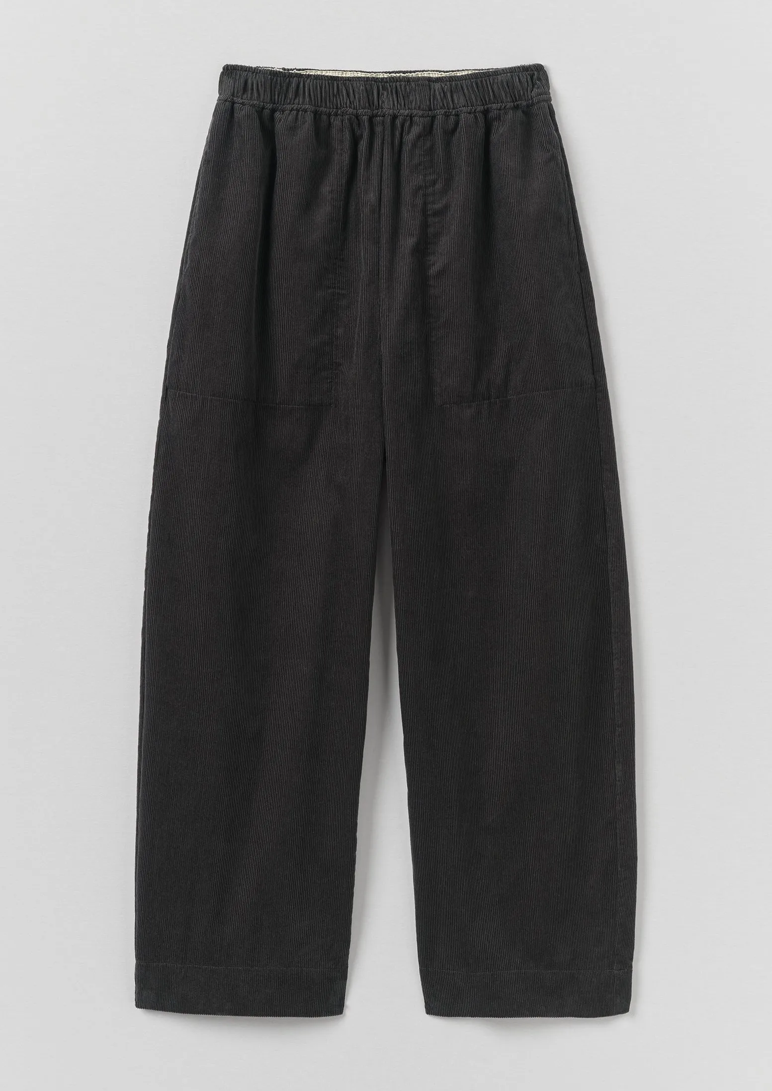 Ultra Soft Texture Core Flex Organic Cord Barrel Leg Pants | Charcoal