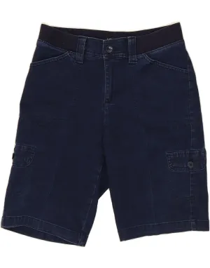 LEE Womens Relaxed Fit Cargo Denim Shorts US 6 Medium W28  Navy Blue Bohemian style On-the-Go Shorts