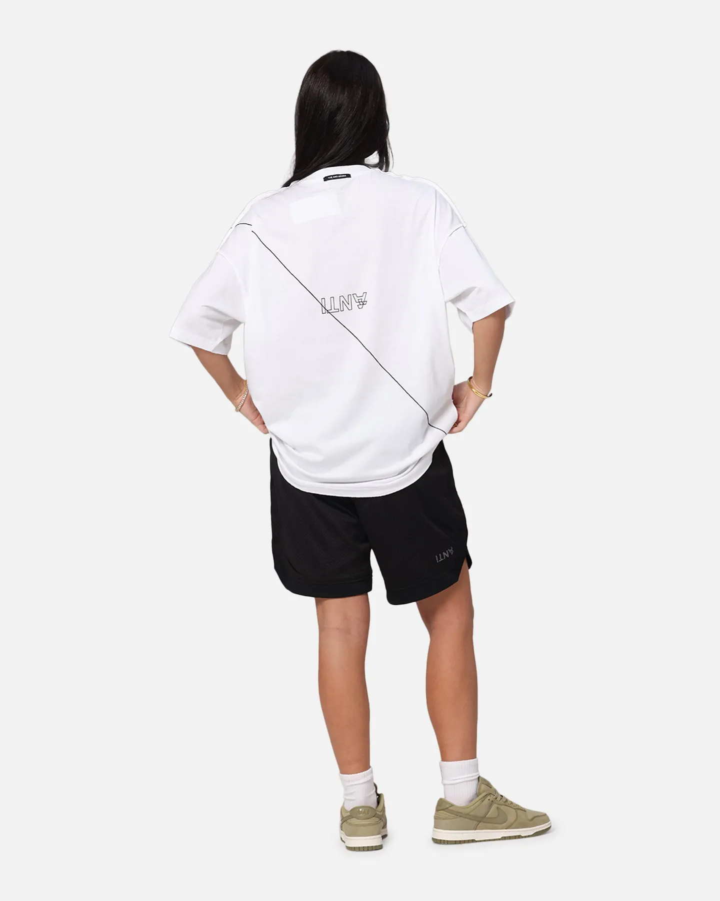 The Anti Order XY Aesthetic Non Seam T-Shirt White/Black Soft Comfort Wear Chilly Day Comfort