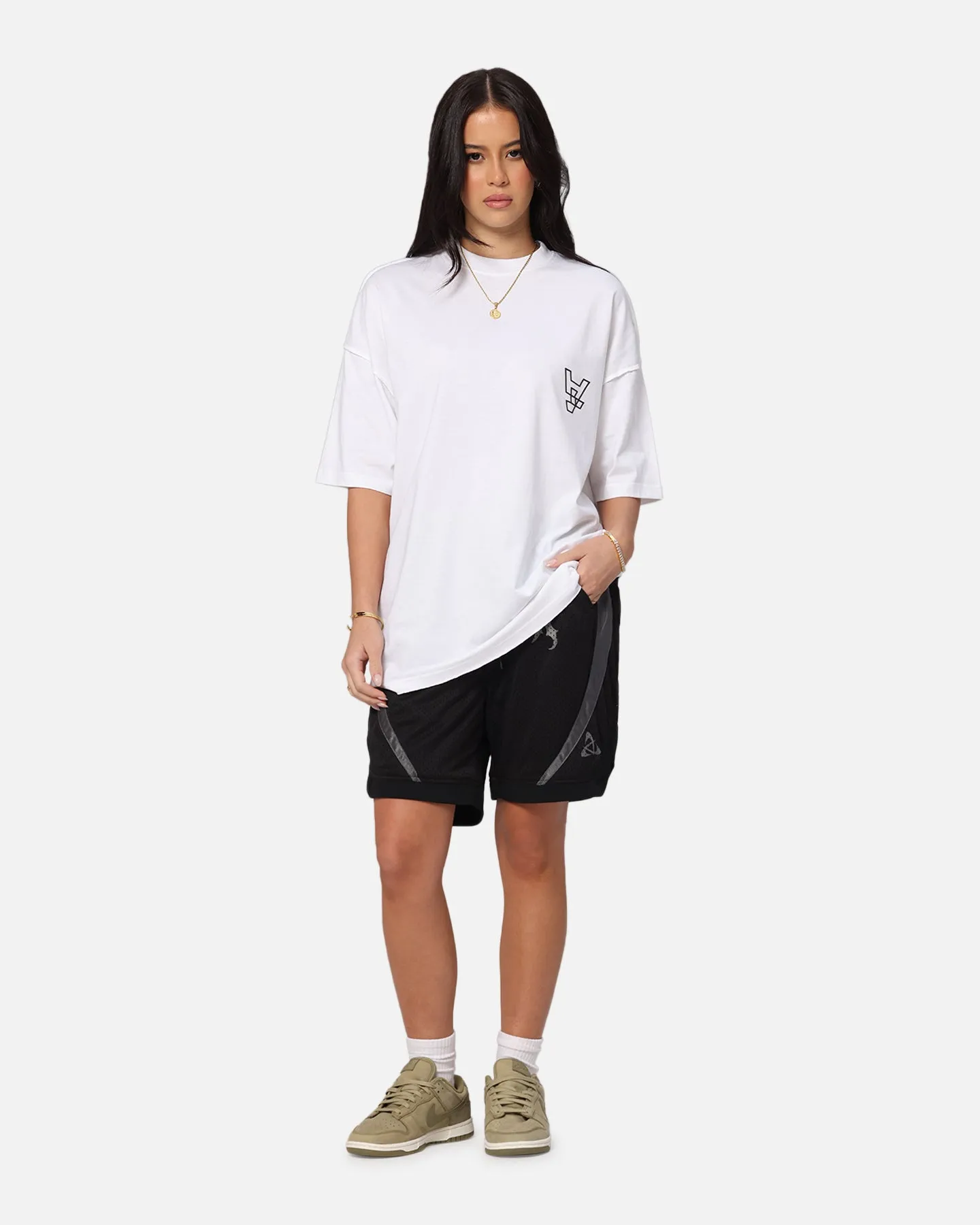 The Anti Order XY Aesthetic Non Seam T-Shirt White/Black Flattering Shape Sleek And Stylish