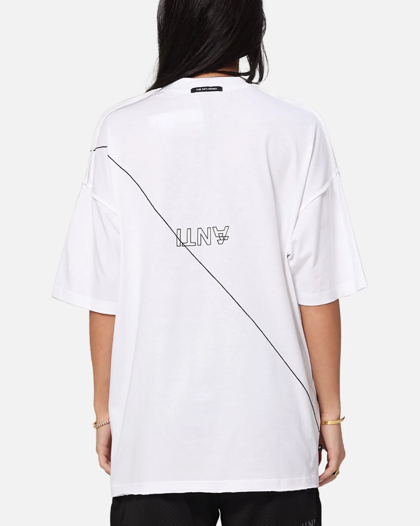 The Anti Order XY Aesthetic Non Seam T-Shirt White/Black Holiday Casual