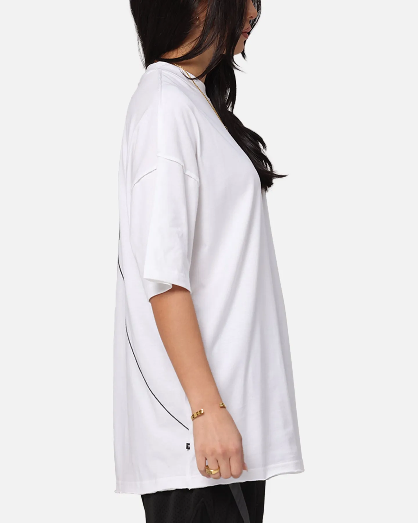 Garment Dyed Finish The Anti Order XY Aesthetic Non Seam T-Shirt White/Black