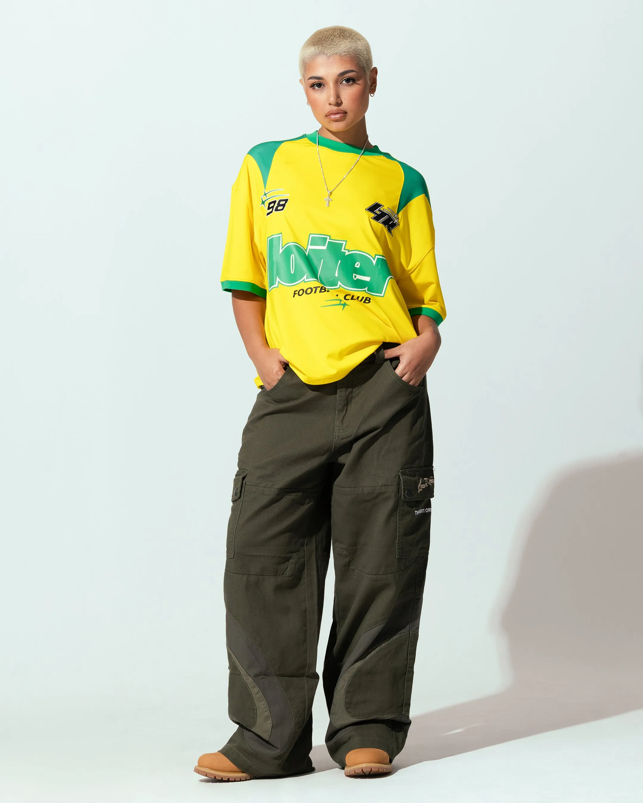 On-the-Go Comfort Teenager fashion Loiter Tournament Jersey Yellow/Green