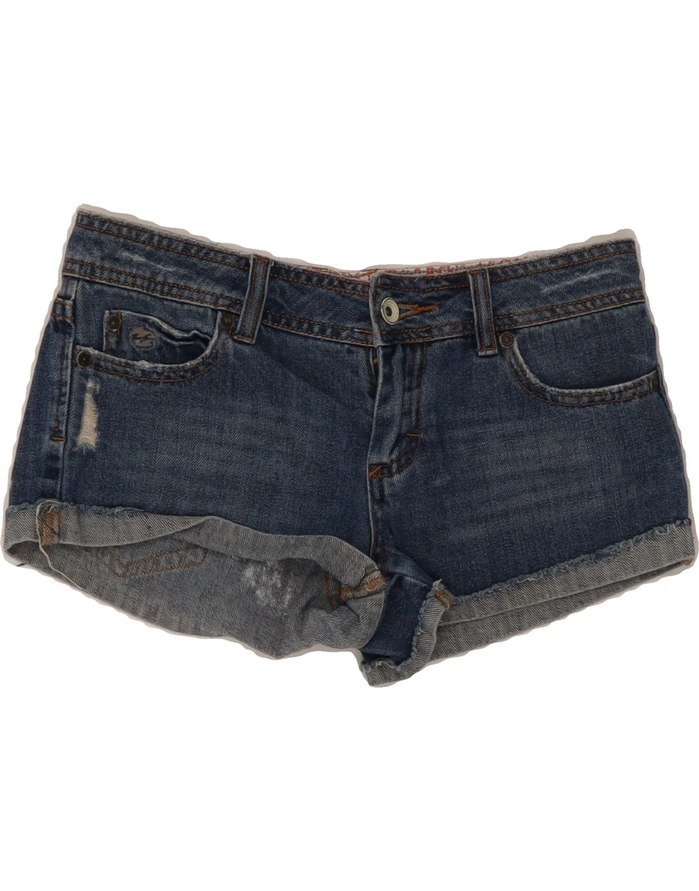 Trendy Look Clean Aesthetic BILLABONG Womens Denim Shorts W30 Medium Navy Blue Cotton