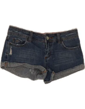 Trendy Look Clean Aesthetic BILLABONG Womens Denim Shorts W30 Medium Navy Blue Cotton