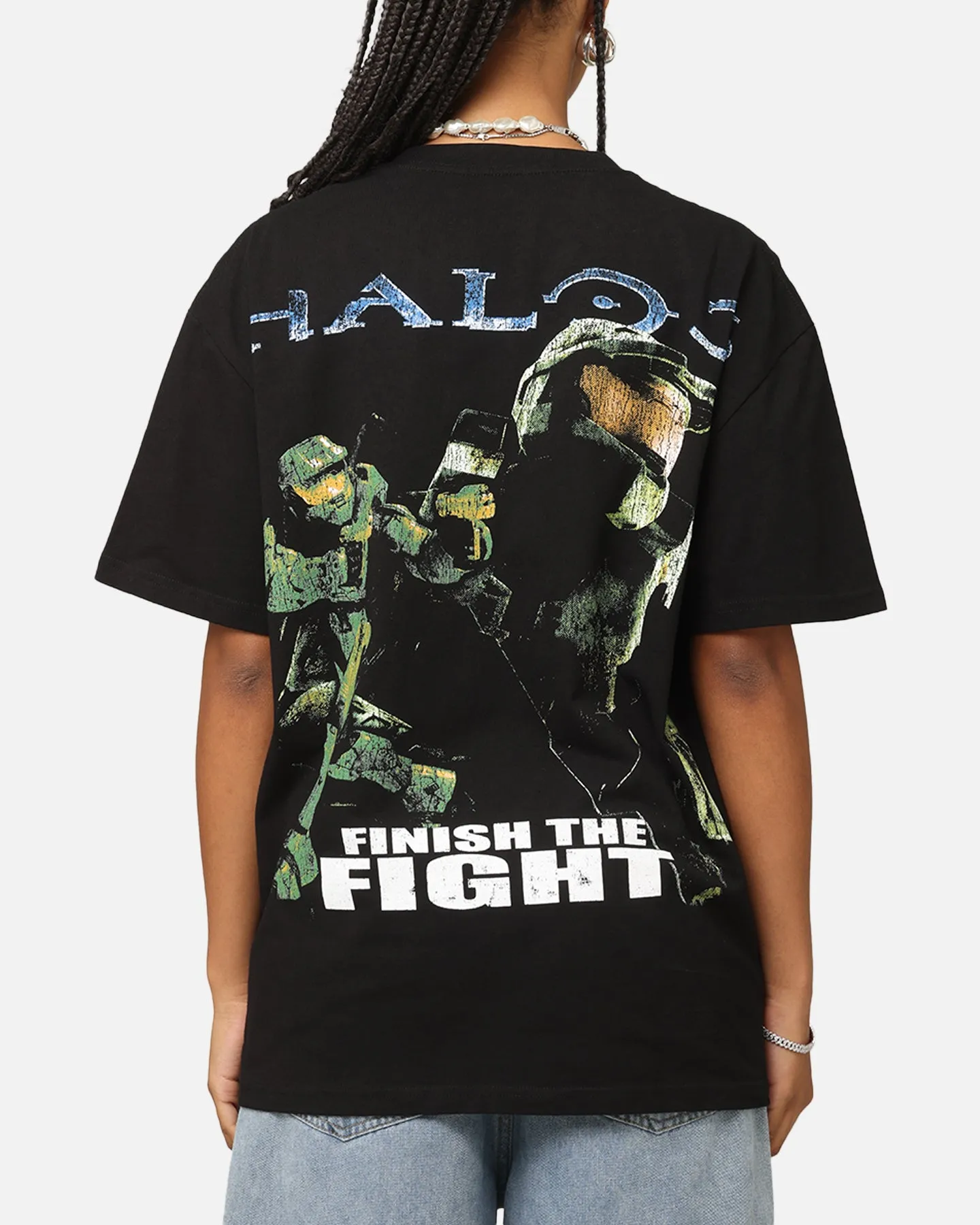 perfect for all-day wear Chic Style Goat Crew X Halo Big Head Heavyweight T-Shirt Black