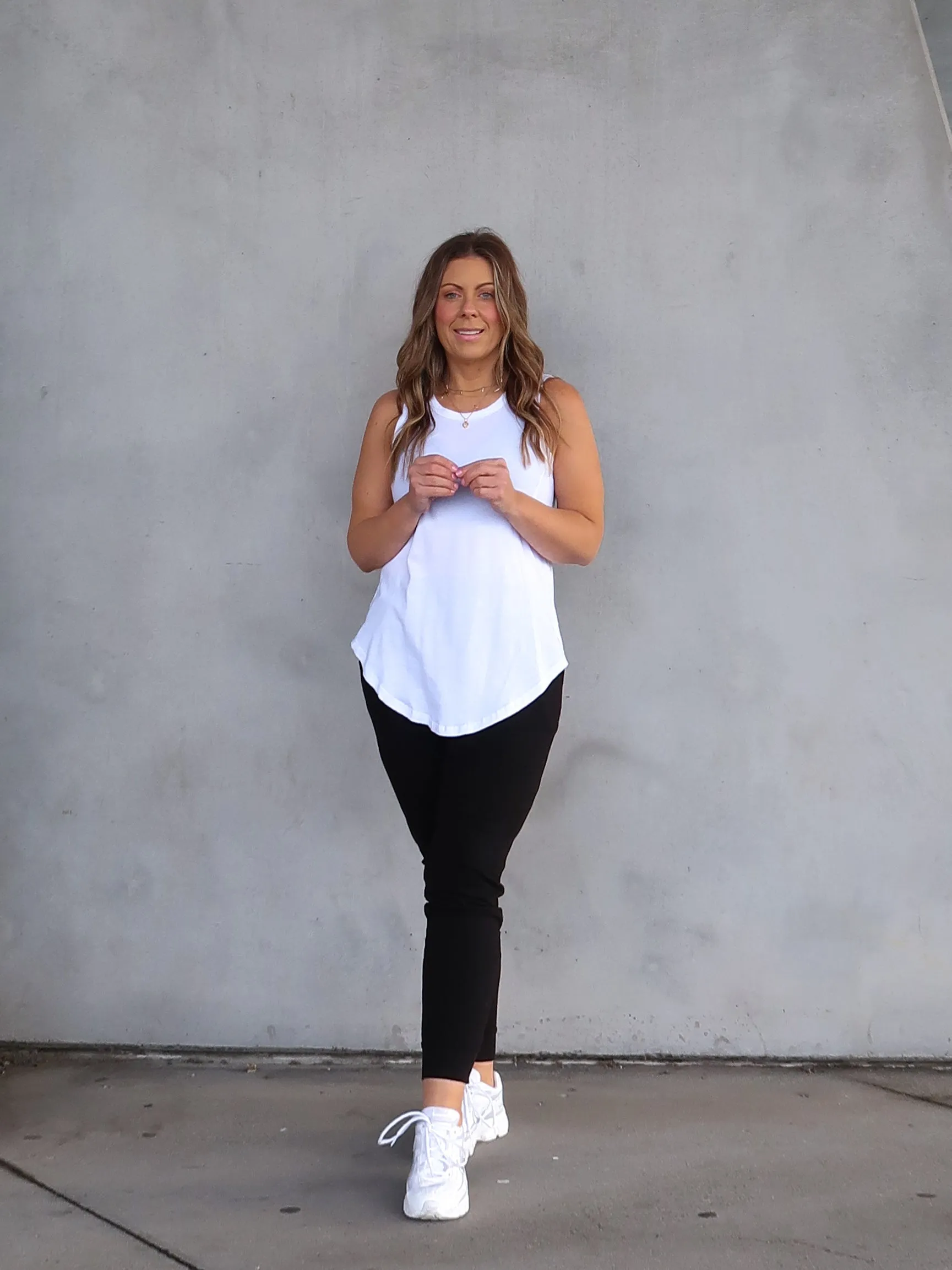 Keira Tank - White Quick Pullover Design