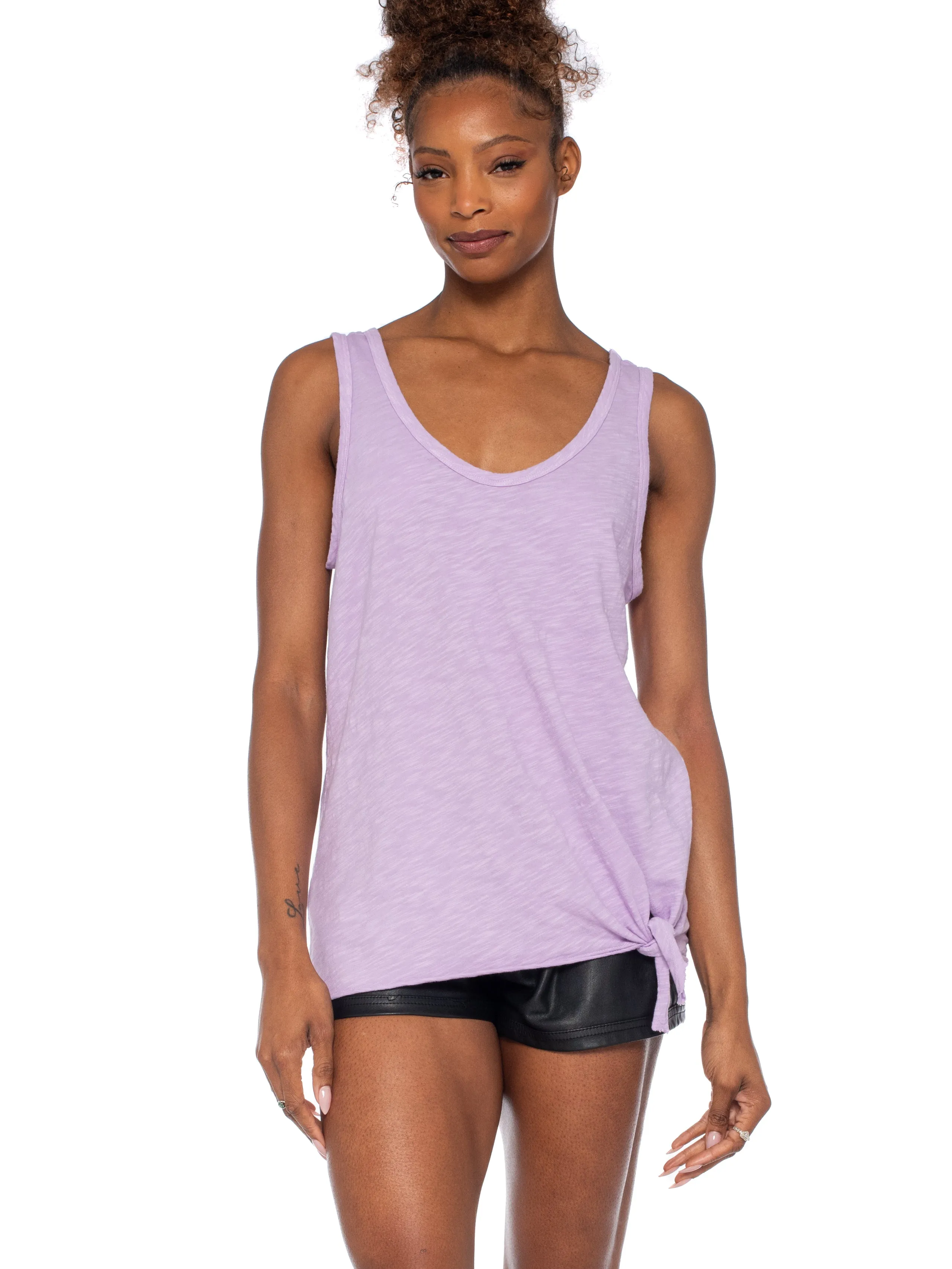 Adjustable Straps Breathable mesh inserts Side Tie Tank