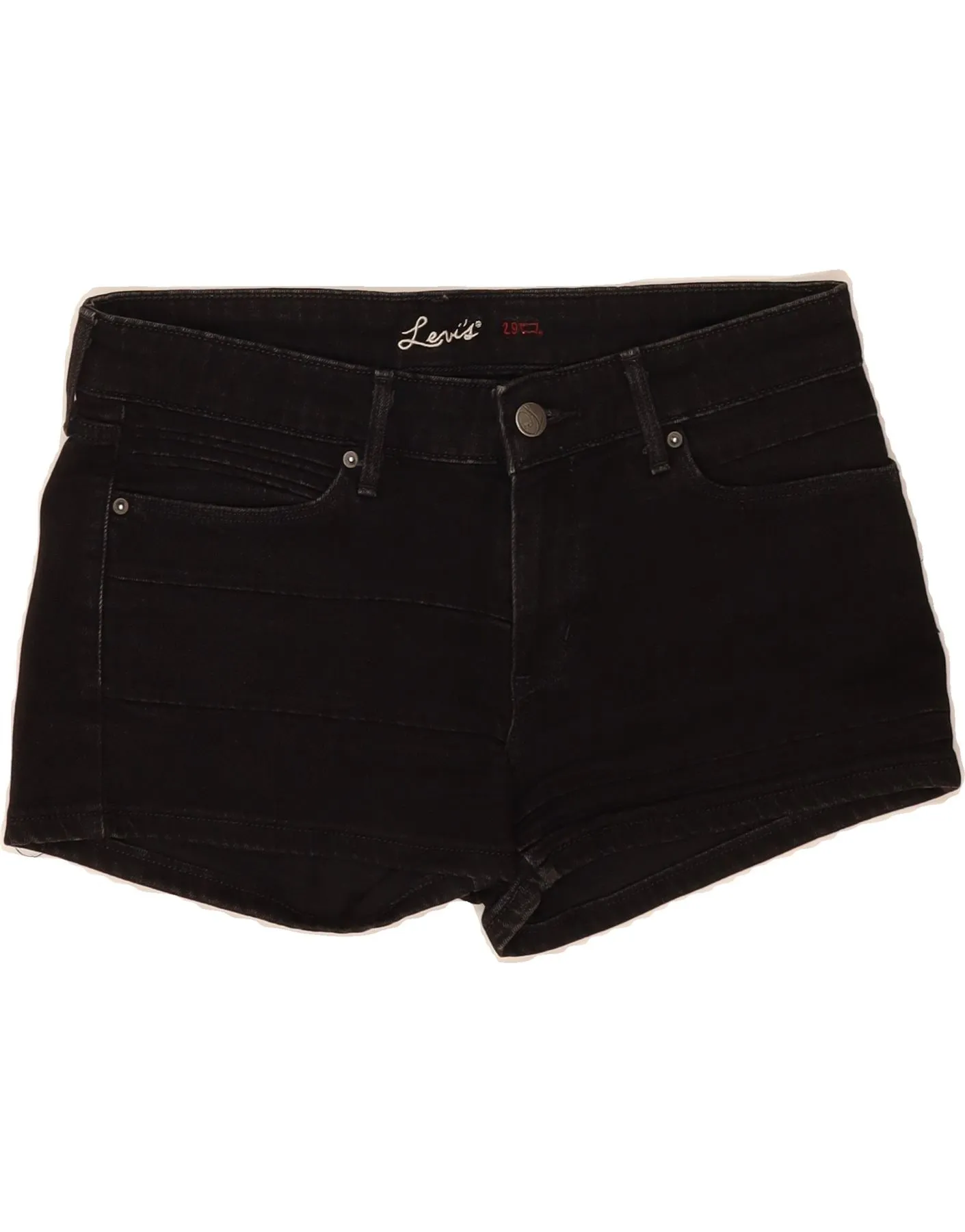 Chill Wear windproof LEVI'S Womens Denim Shorts W29 Medium Black Cotton