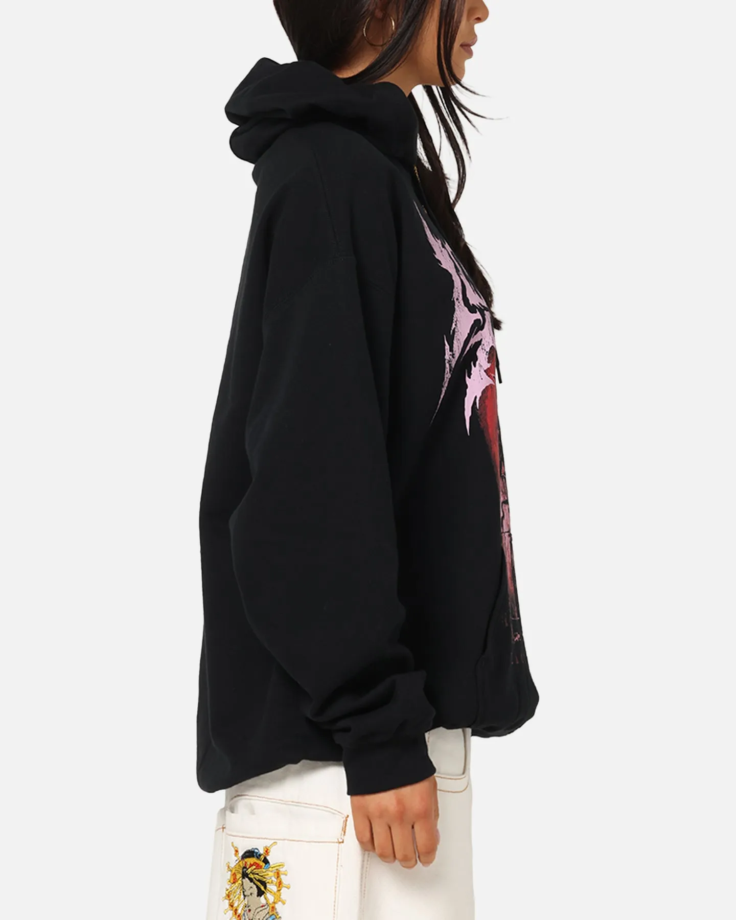 Ice Nine Kills Cat Tombstone Hoodie Black Stretchable Waistband