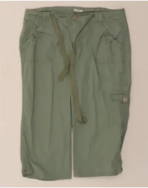 DOCKERS Womens Bermuda Cargo Shorts US 16 2XL W38 Green Cotton Go Soft