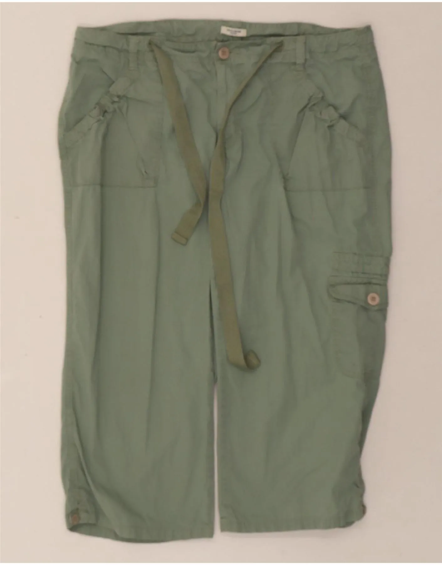DOCKERS Womens Bermuda Cargo Shorts US 16 2XL W38 Green Cotton Go Soft