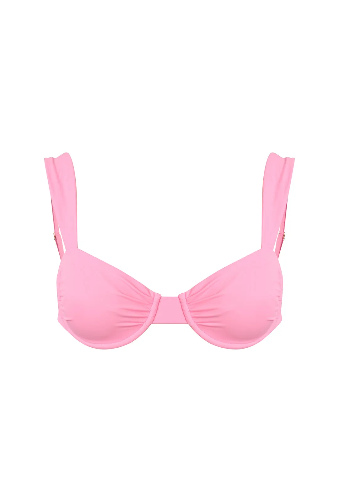 Isla Del Sol Top - Ice Pink Lightweight Mesh Panels