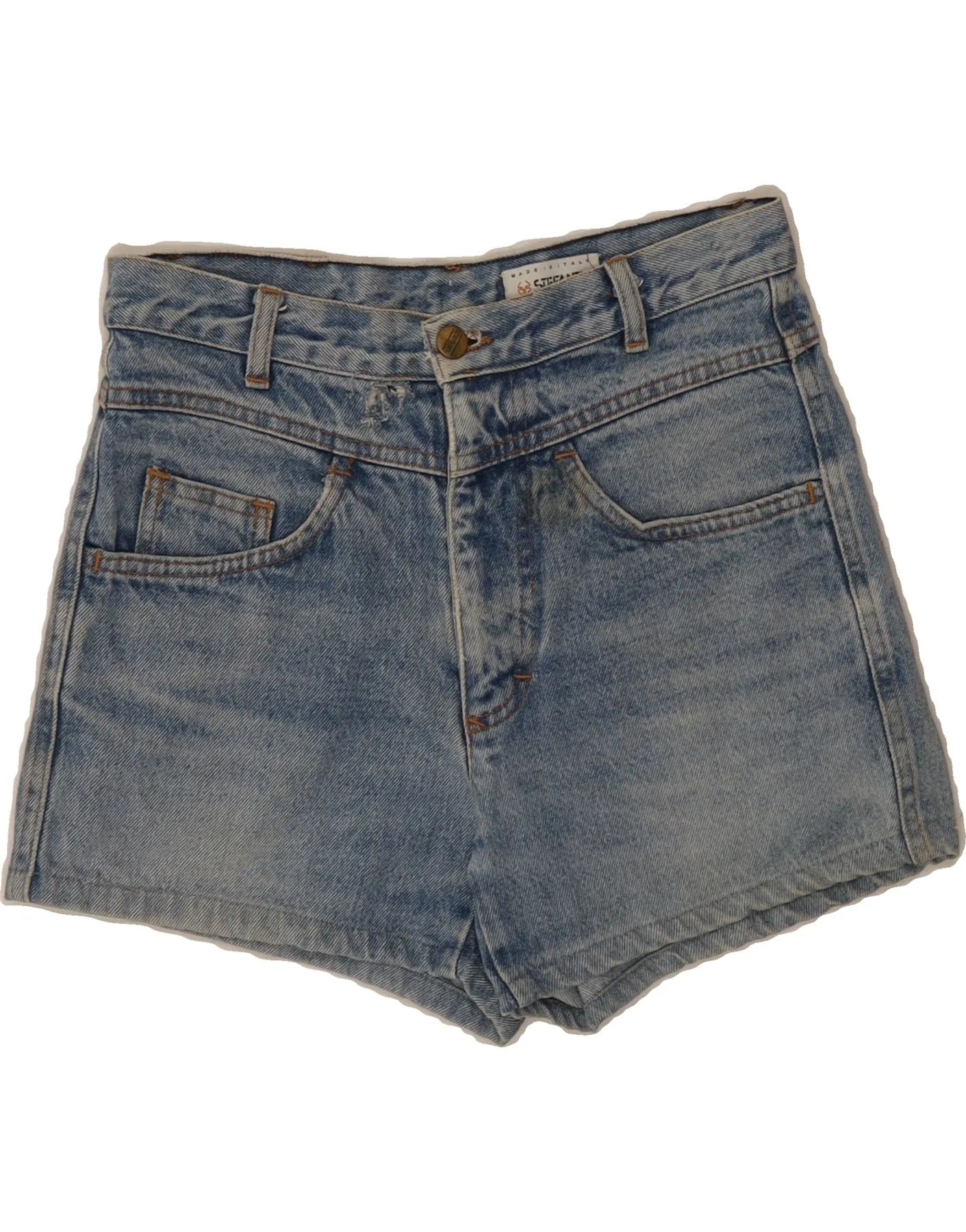 Sweat Wicking Fabric STEFANEL Womens Denim Shorts IT 44 Medium W30  Blue