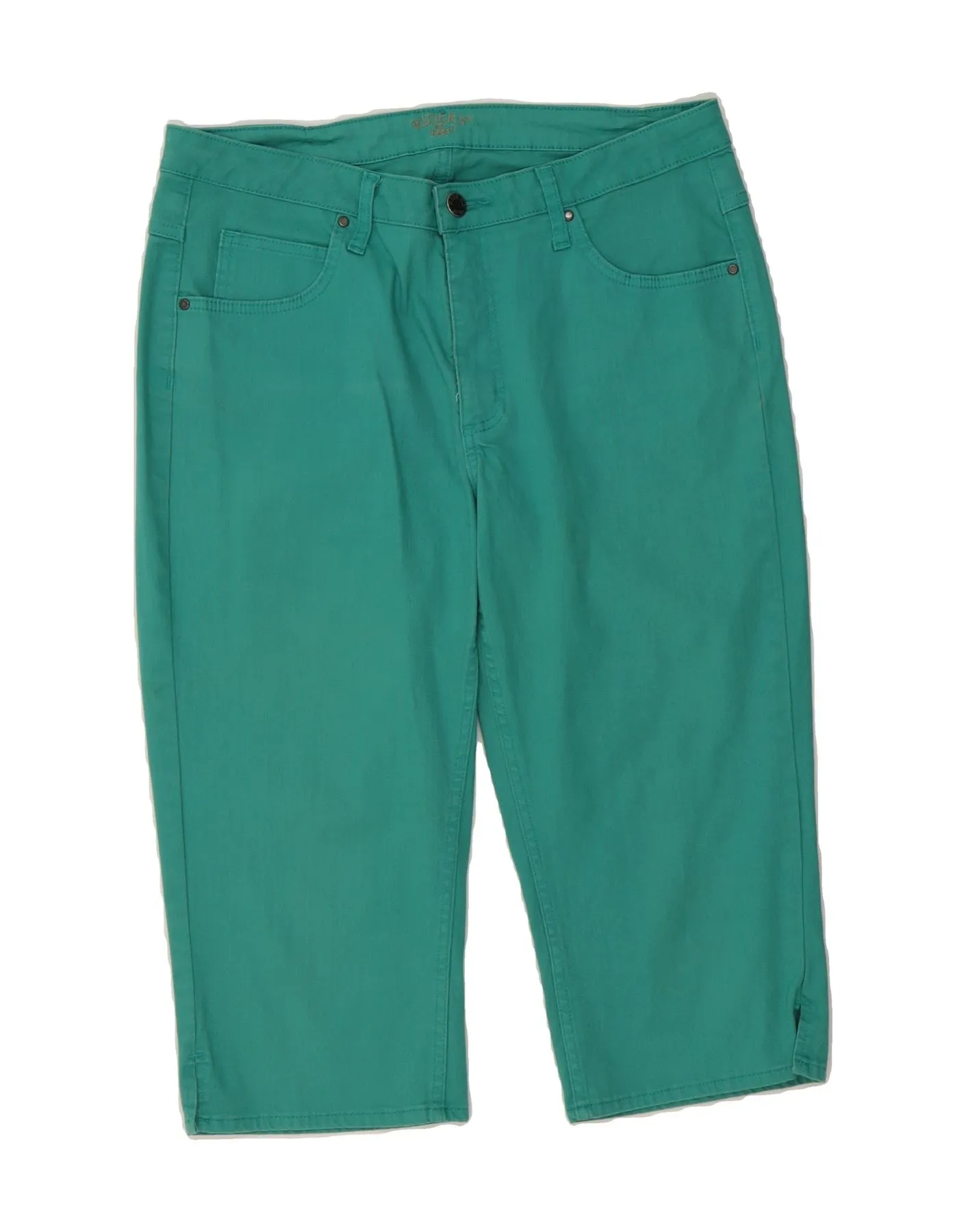 Easy Fit Design LEE Womens Riders Denim Bermuda Shorts US 14 XL W36  Green Cotton