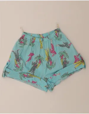 anti static coating Flexible Fit VINTAGE Womens Abstract Pattern Casual Shorts IT 42 Medium W28  Blue