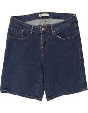 athletic style LEVI'S Womens Denim Shorts US 16 2XL W34  Navy Blue Cotton